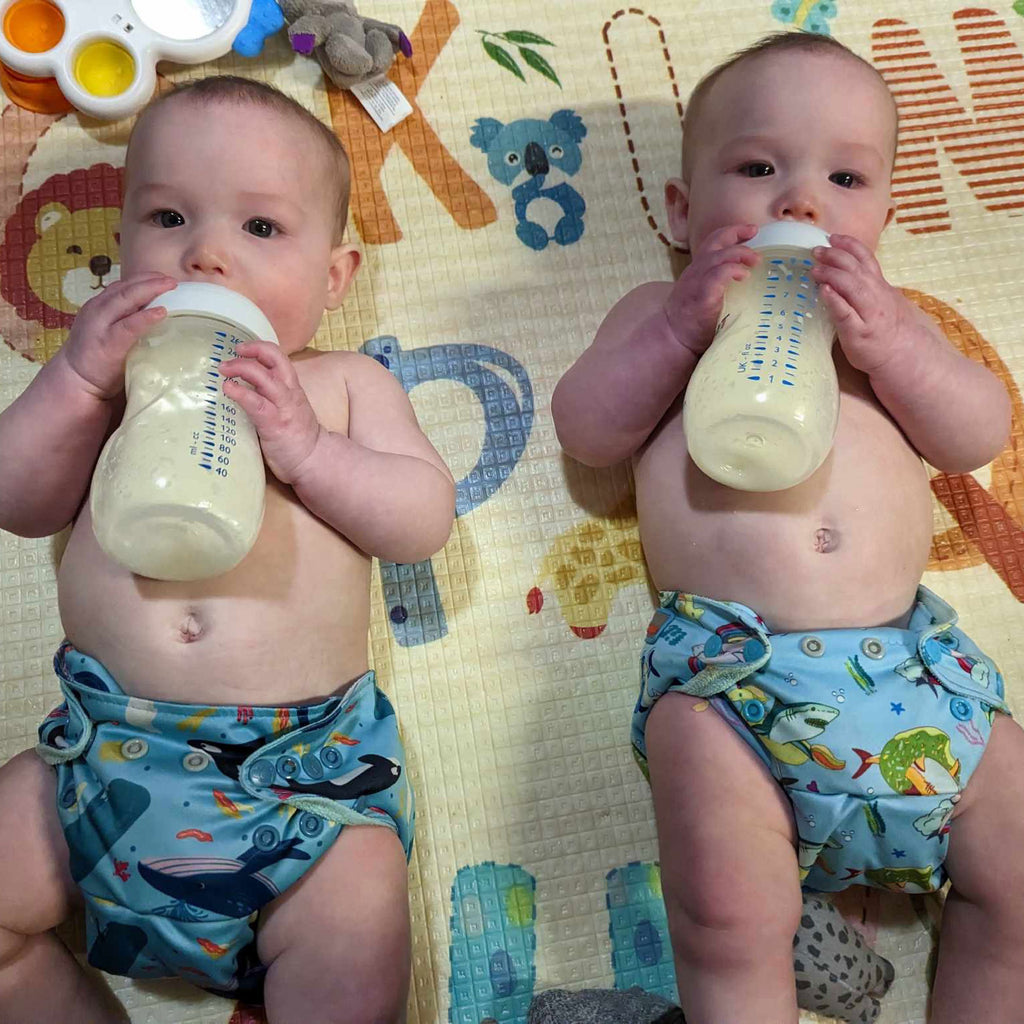 Tips for Cloth Diapering Twins + Coupon Code!