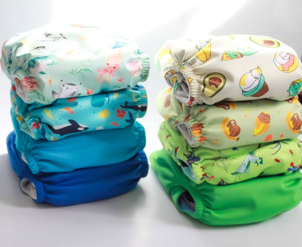 Cloth diapers folded
