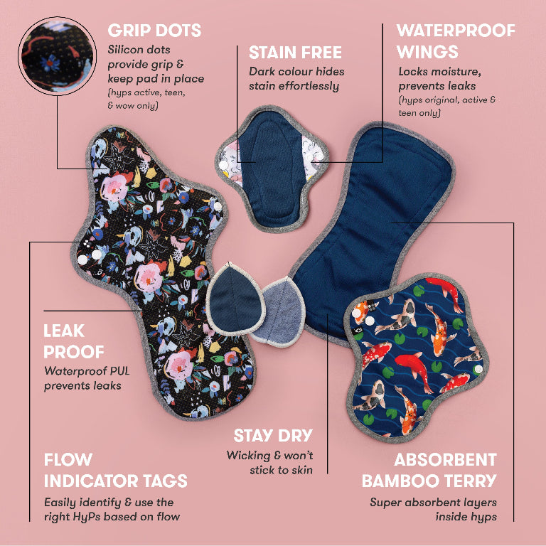 Period Helper Menstrual Pads Essential Packs & Teen First Period Kit | Lil Helper