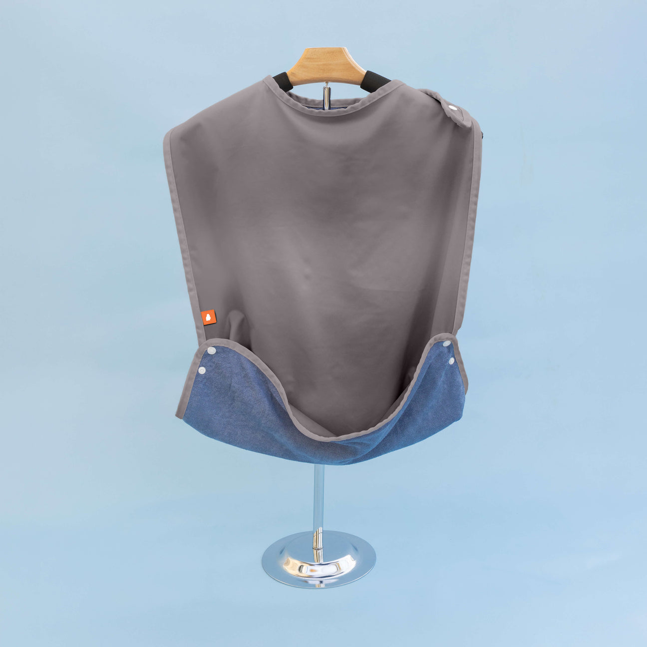 Waterproof Adult Bib with Adjustable Fit & Spill-Catching Pockets