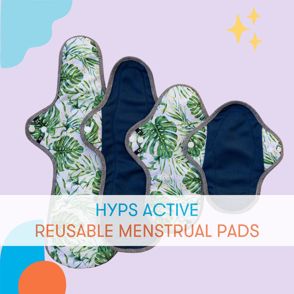 HyPs Active Reusable Pads Video - Florals Black