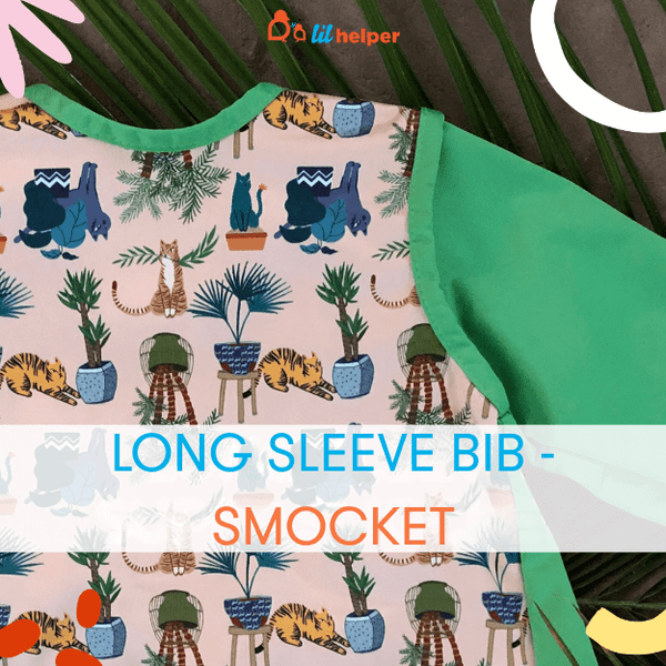Long Sleeve Bib - Smocket Video Large - Two Lil Birds